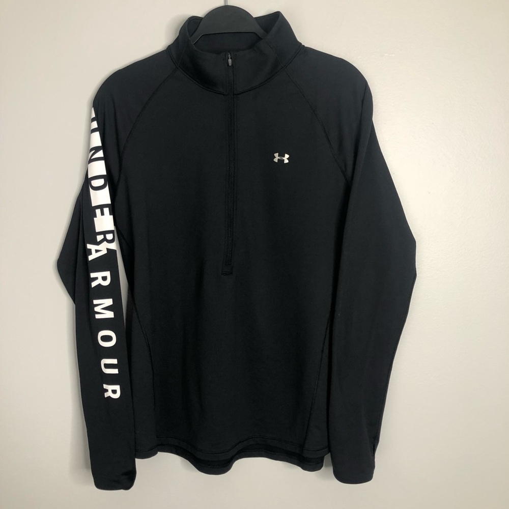 Women's Under Armour Half Zip Black XL Fitted Cold Gear